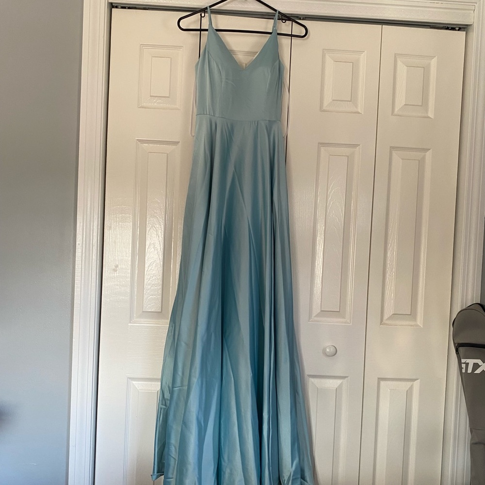 Light blue prom dress